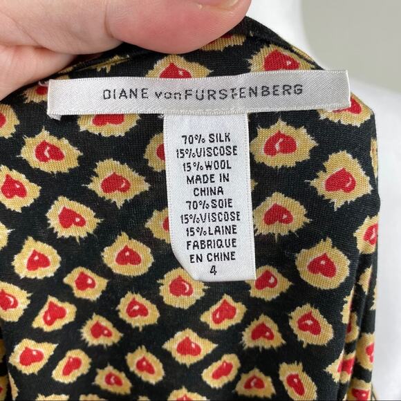 Diane Von Furstenberg Heart Design Laetitia Empire Waist Dress - Picture 6 of 7